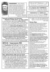 Foglio settimanale