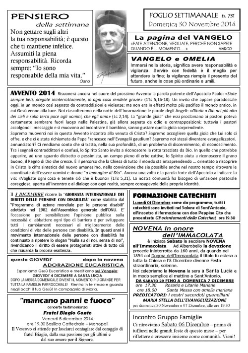 Settimana 731 alb
