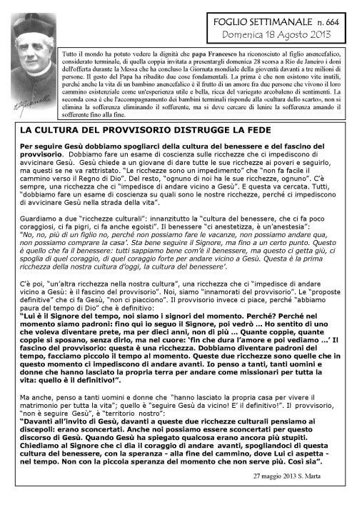 Settimana 664 alb