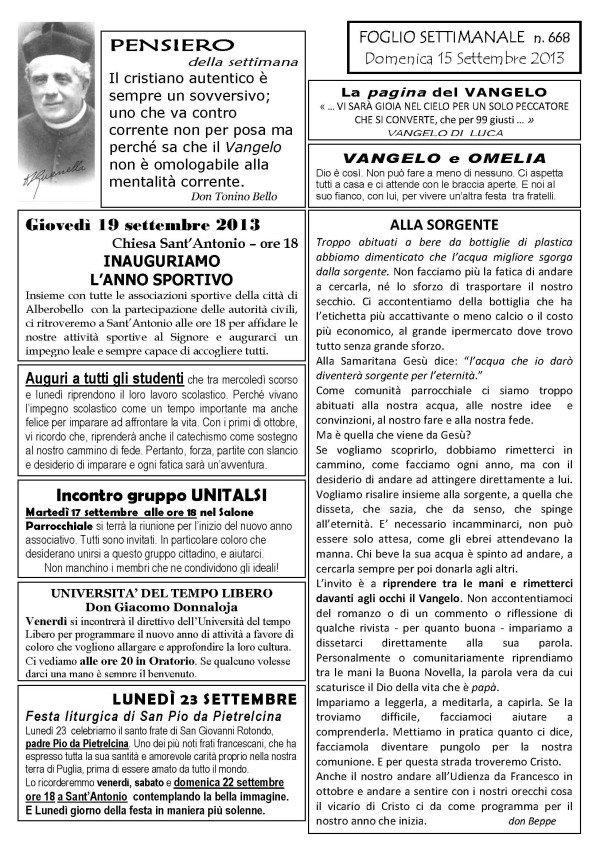 Settimana 668 alb